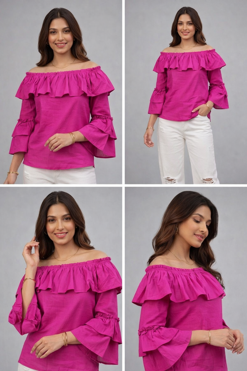 OFF Shoulder Ruffle Blouse
