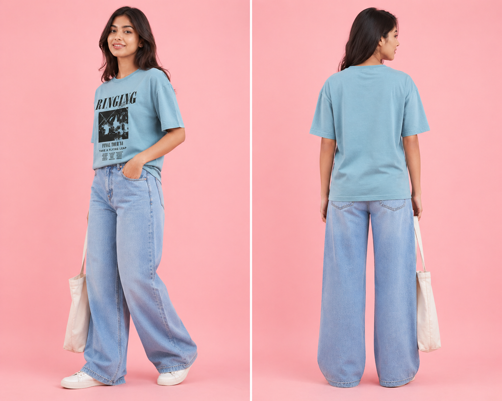 Printed Drop Shoulder T-Shirt