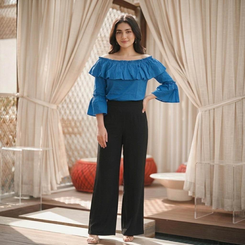 Off-shoulder Ruffle Top