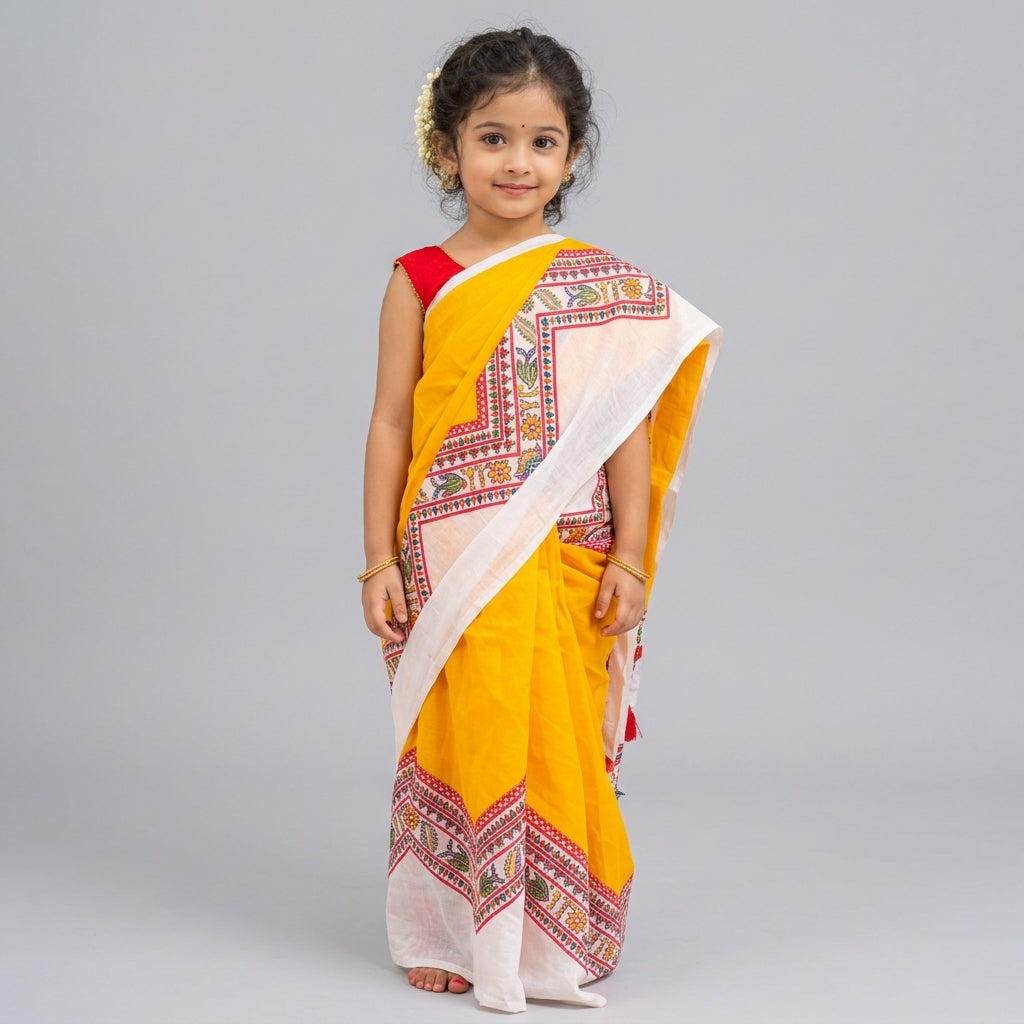 Baby Saree - Yellow