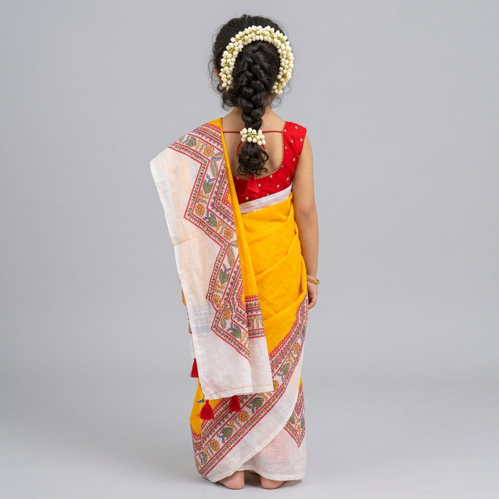 Baby Saree - Yellow