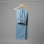 High waist wide leg denim pants - Blue