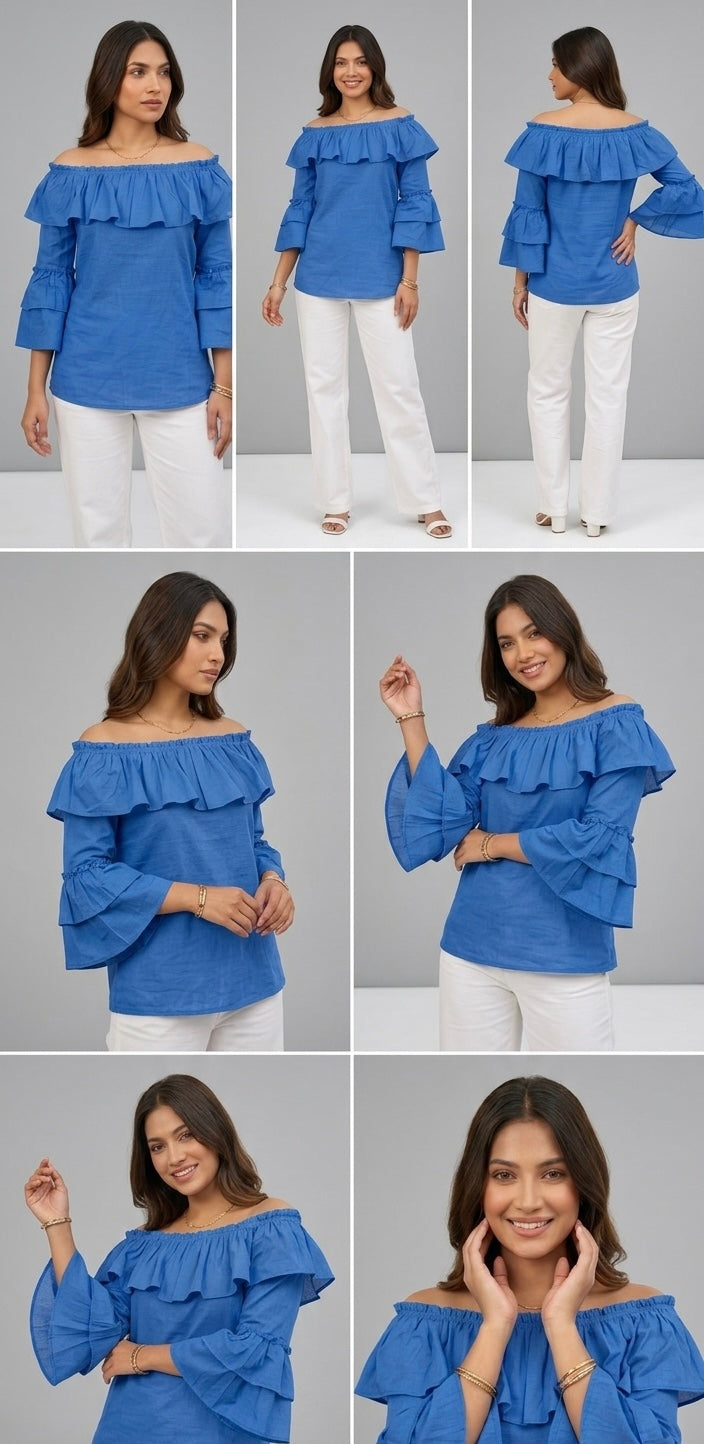 Off-shoulder Ruffle Top