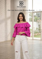 OFF Shoulder Ruffle Blouse