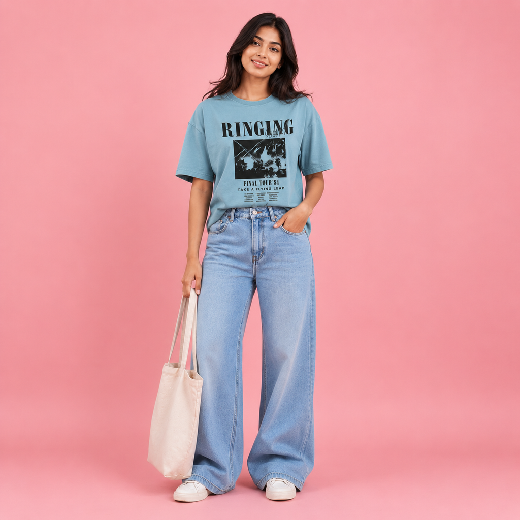 Printed Drop Shoulder T-Shirt
