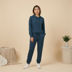 Pull Over Hoodie & pant set -Navy Blue