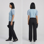 Woven Puff Sleeve T-Shirt -Sky Blue